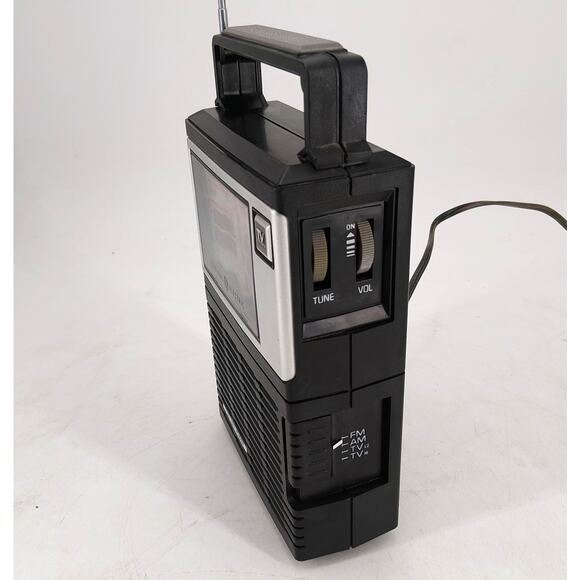 GE Portable AM / FM / TV Radio 7-2929A | Vintage | Works - Picture 3 of 10